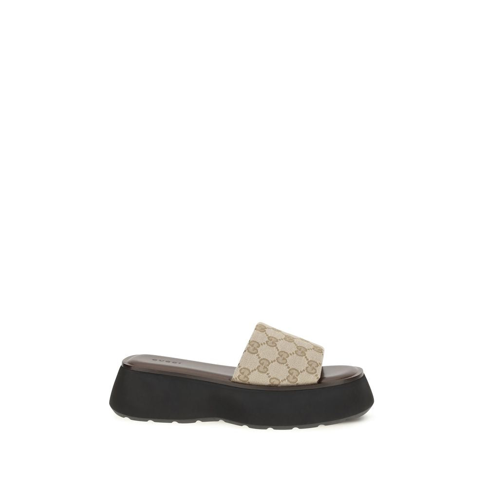 Gucci GG Canvas Platform Sandals