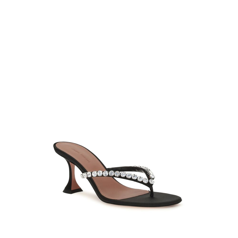 Amina Muaddi Gigi Crystal-Embellished Thong Sandals