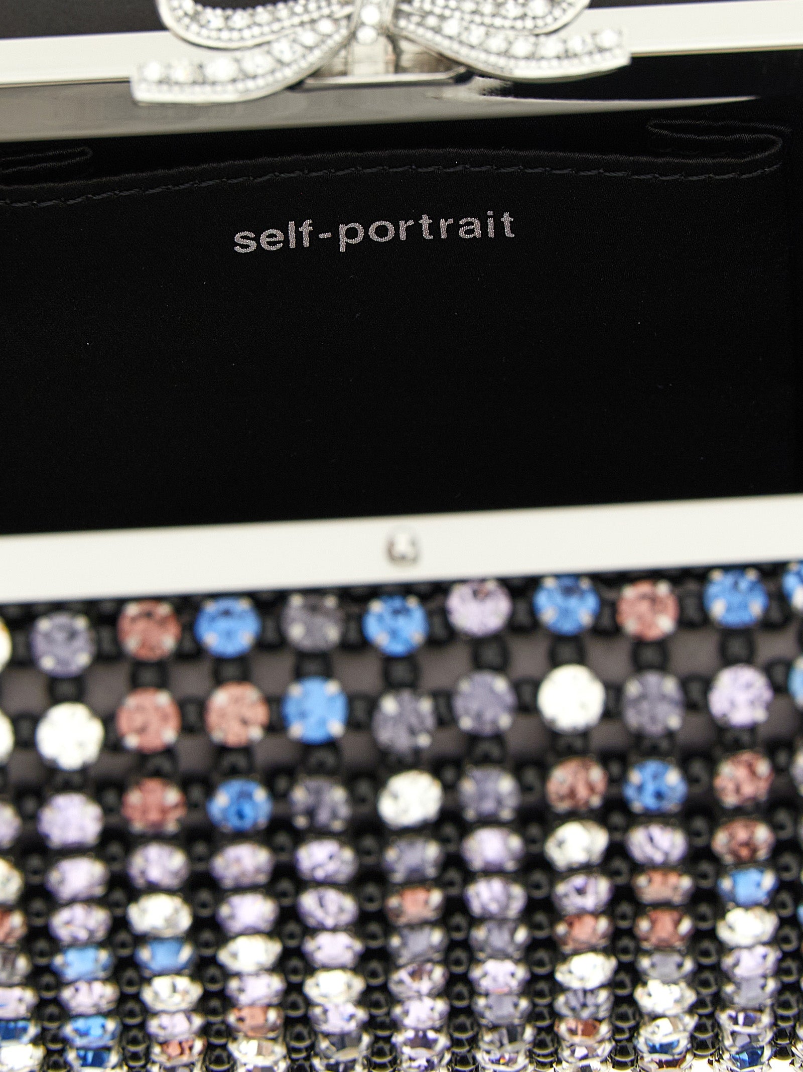 Self-Portrait Crystal Chainmail Clutch Evening Bag
