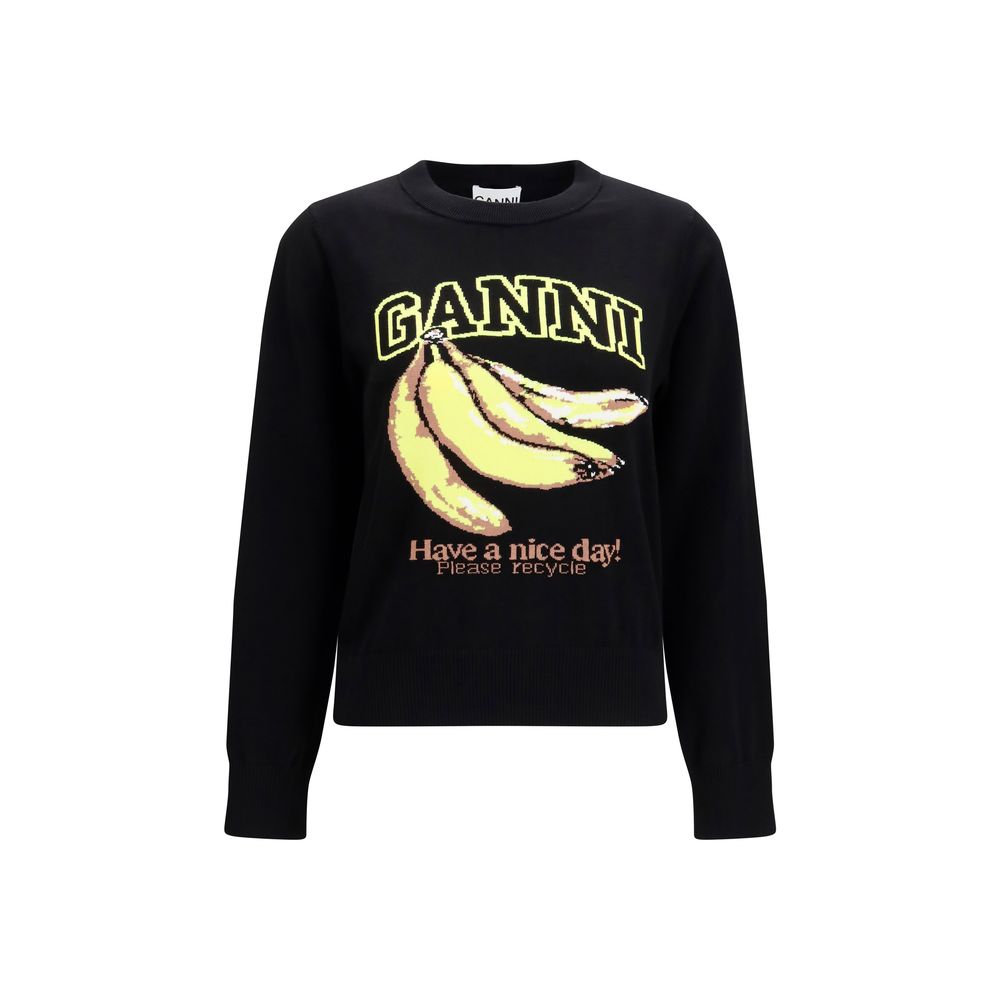 Ganni Banana Print Ultracommercial Iconography Sweatshirt