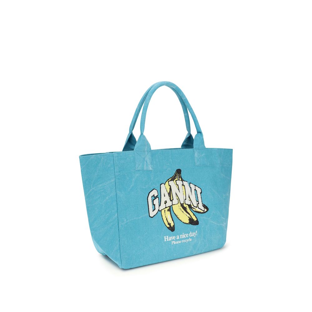 Ganni Banana Print Tote Bag