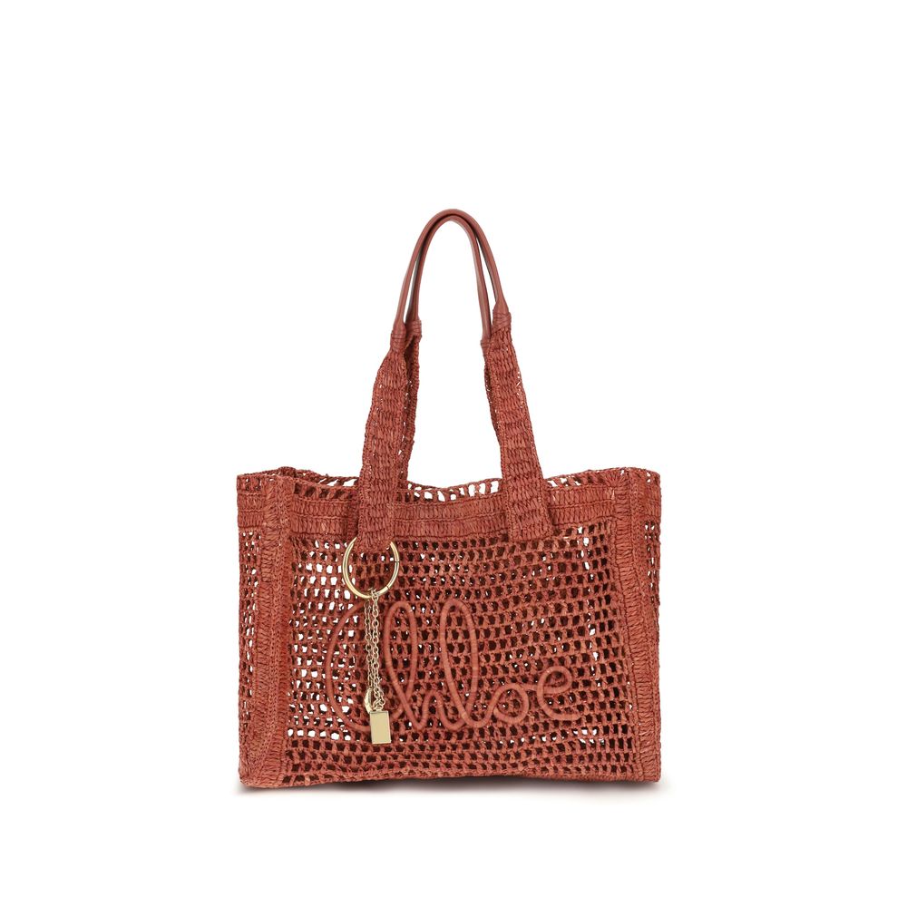Chloé East-West Summer Banana Raffia Tote