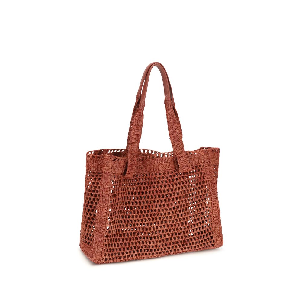 Chloé East-West Summer Banana Raffia Tote