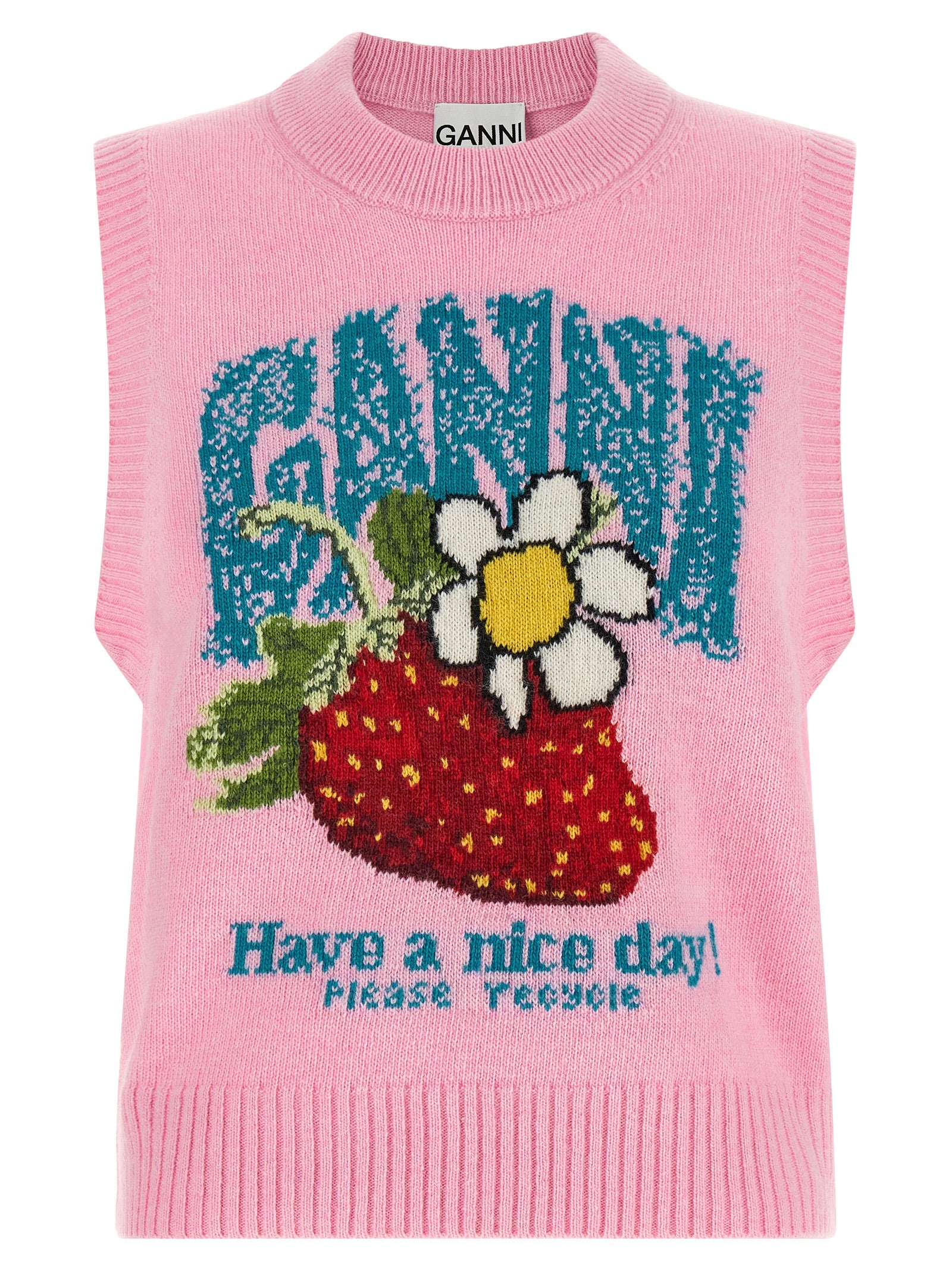 Ganni Wool Sleeveless Sweater