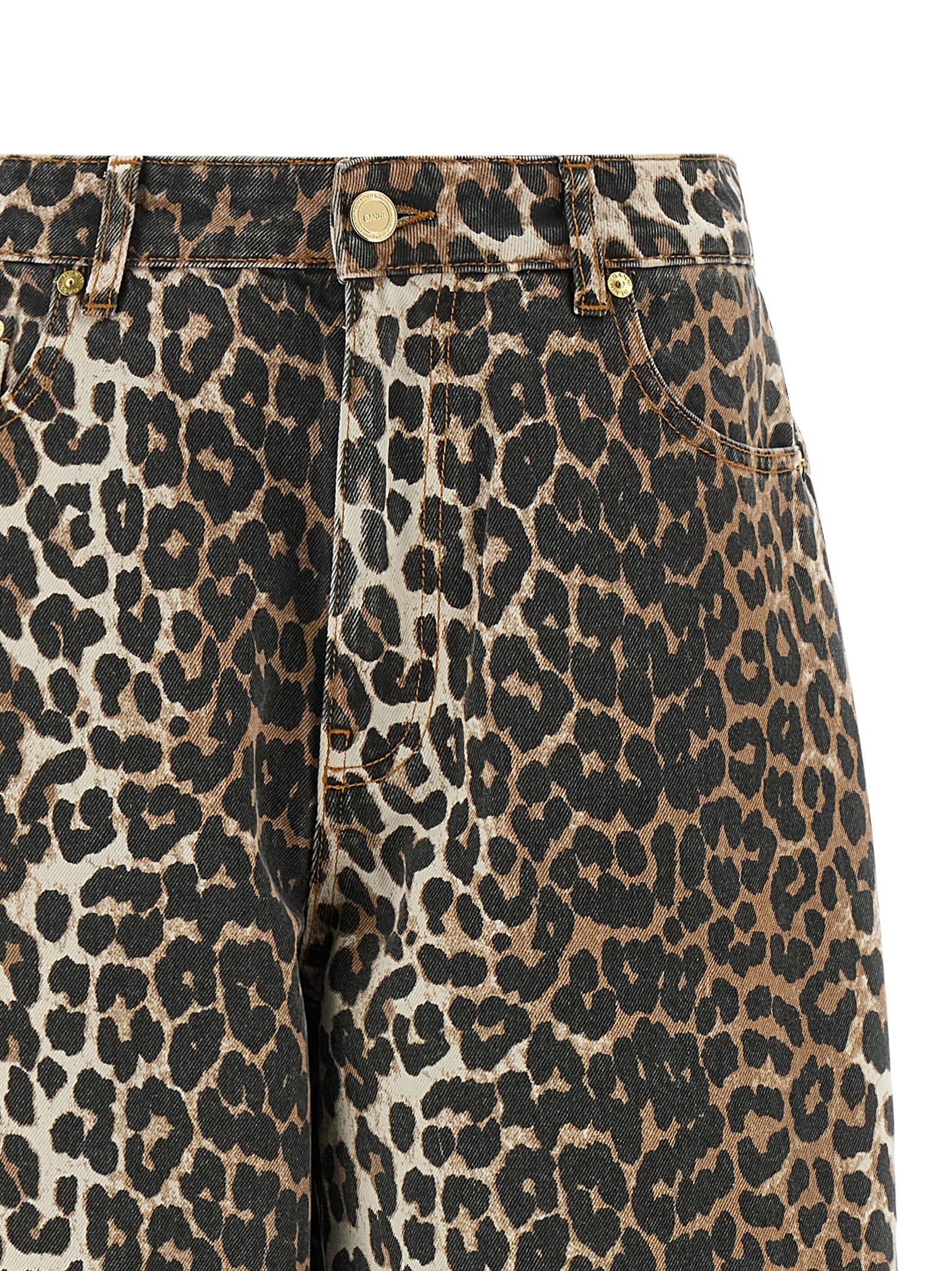 Ganni Stary Cropped High Waisted Jeans
