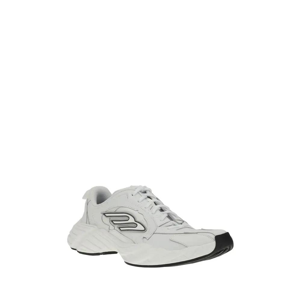 Balenciaga White Calf Leather Bos Taurus Athletic Sneakers Balenciaga