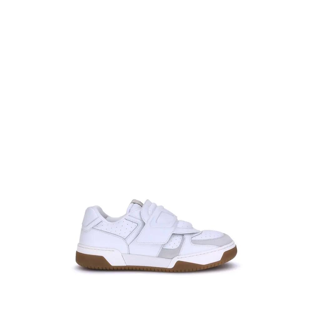 Valentino Garavani White Calf Leather Bos Taurus Athletic Sneakers Valentino Garavani
