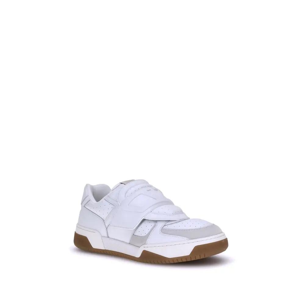 Valentino Garavani White Calf Leather Bos Taurus Athletic Sneakers Valentino Garavani