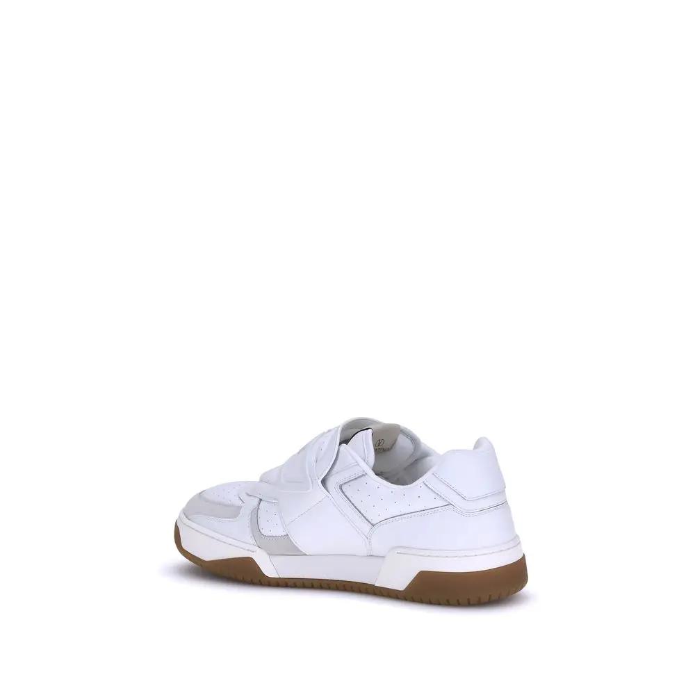 Valentino Garavani White Calf Leather Bos Taurus Athletic Sneakers Valentino Garavani