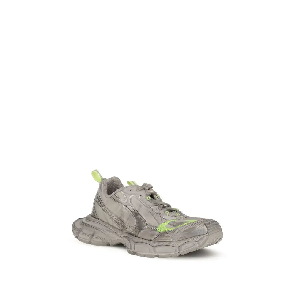 Balenciaga 3XL Grey Mesh and Polyurethane Sneakers with Neon Details Balenciaga