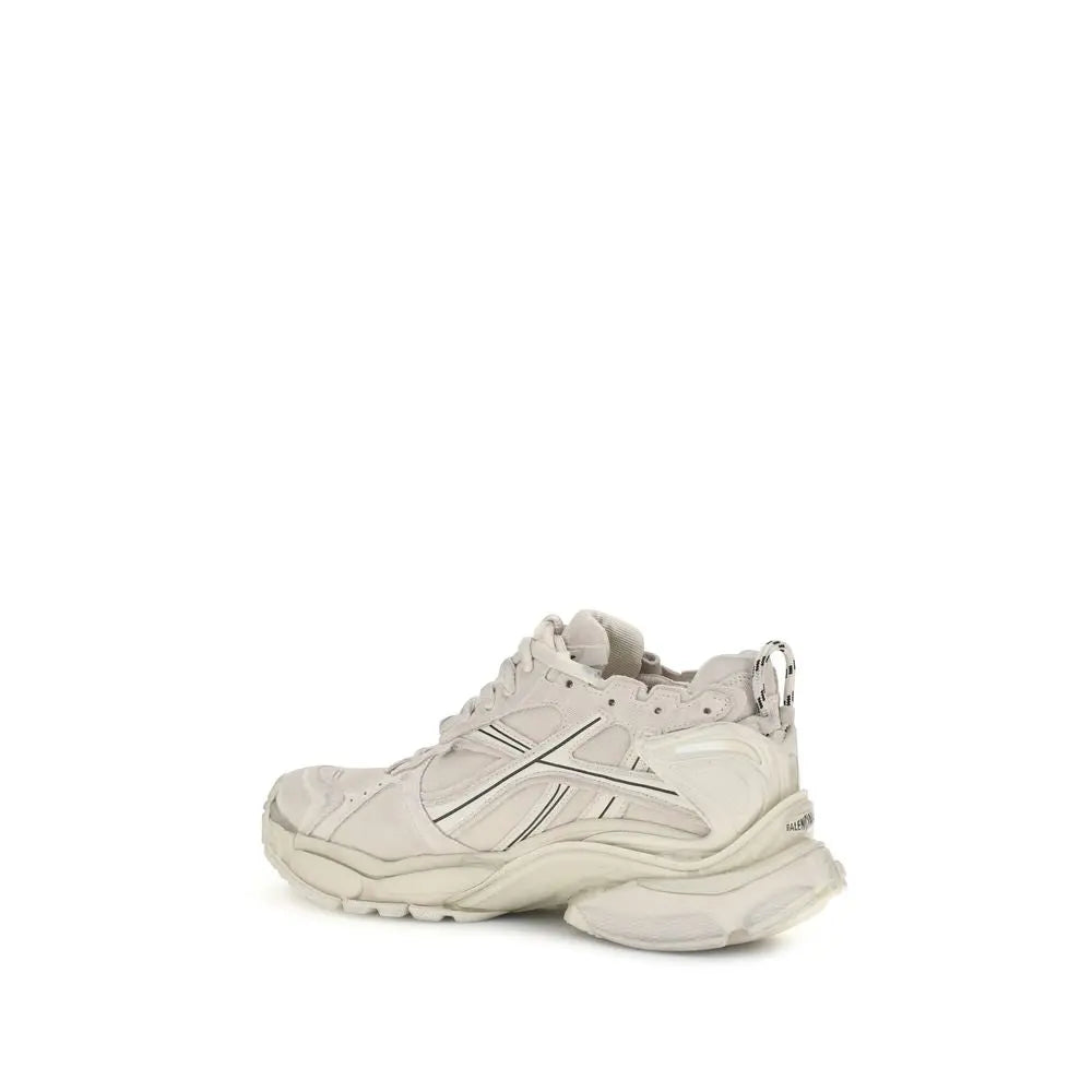 Balenciaga Runner Beige Calf Leather & Technical Fabric Sneakers Balenciaga