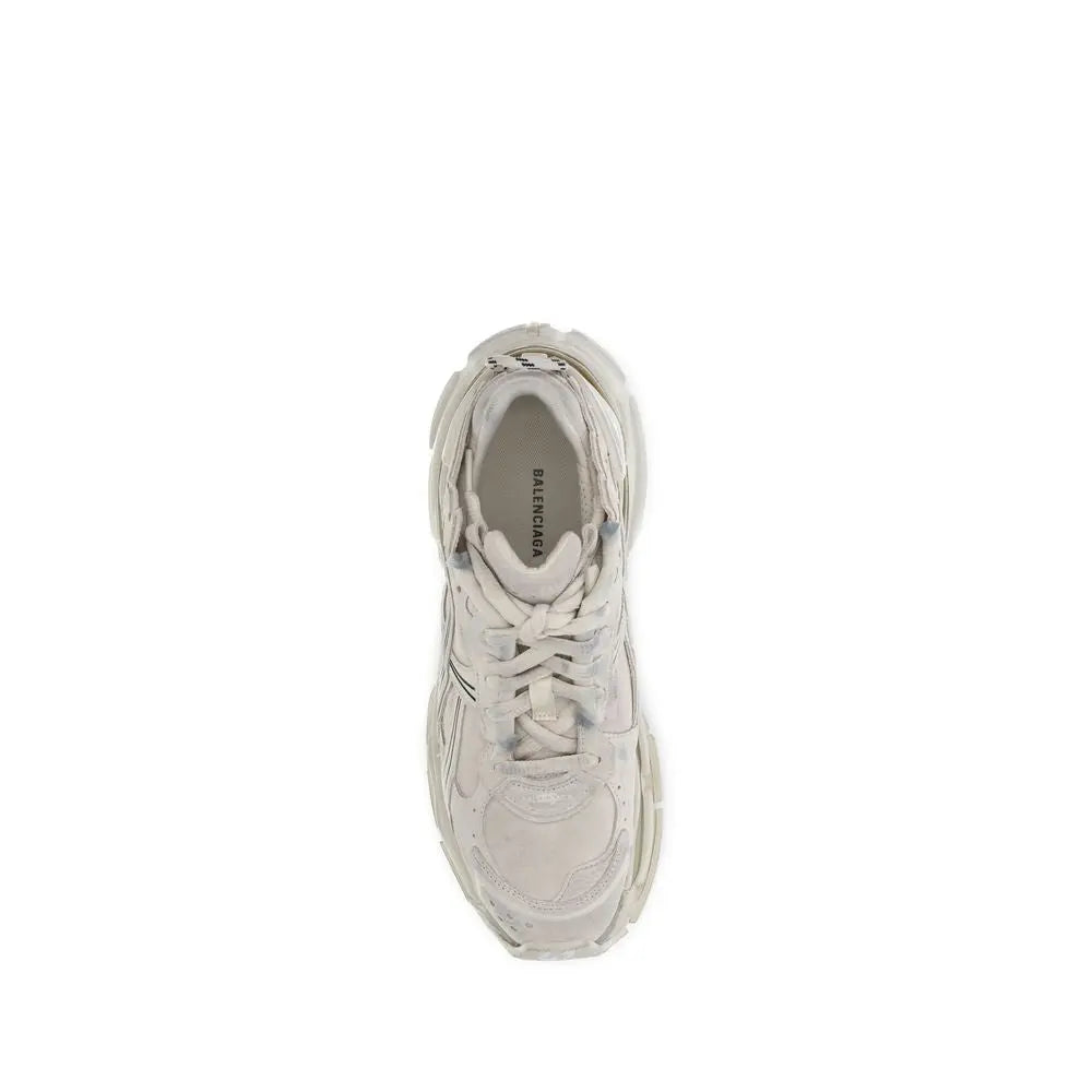 Balenciaga Runner Beige Calf Leather & Technical Fabric Sneakers Balenciaga