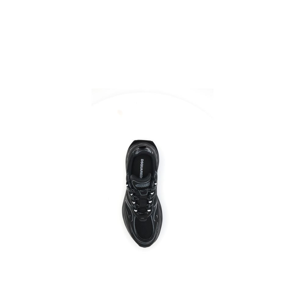 Dsquared² Black Calf Leather Bos Taurus Athletic Sneakers Dsquared²