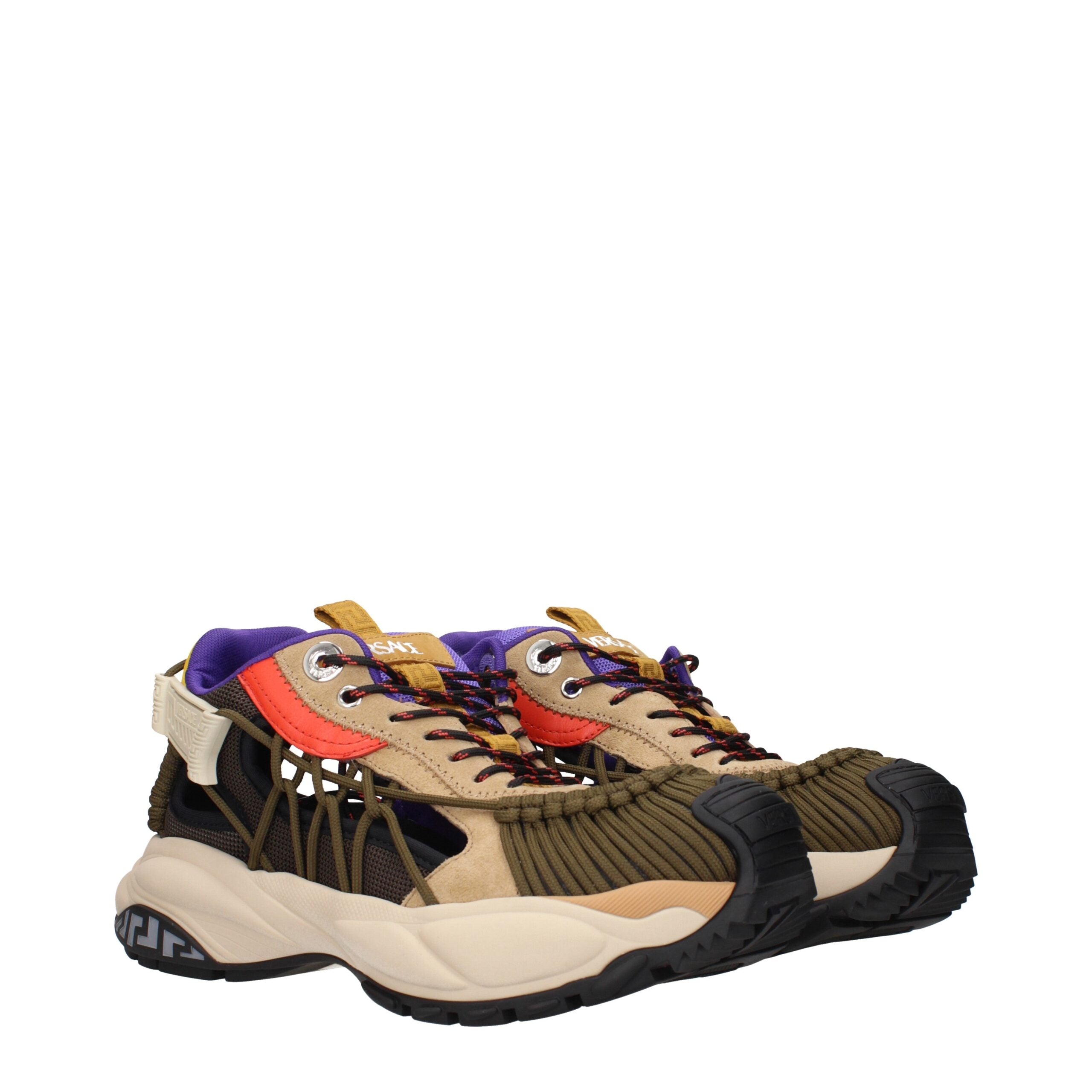 Versace Mercury M_VS_01 Sneaker – Beige/Multicolor Leer met Greca Zool