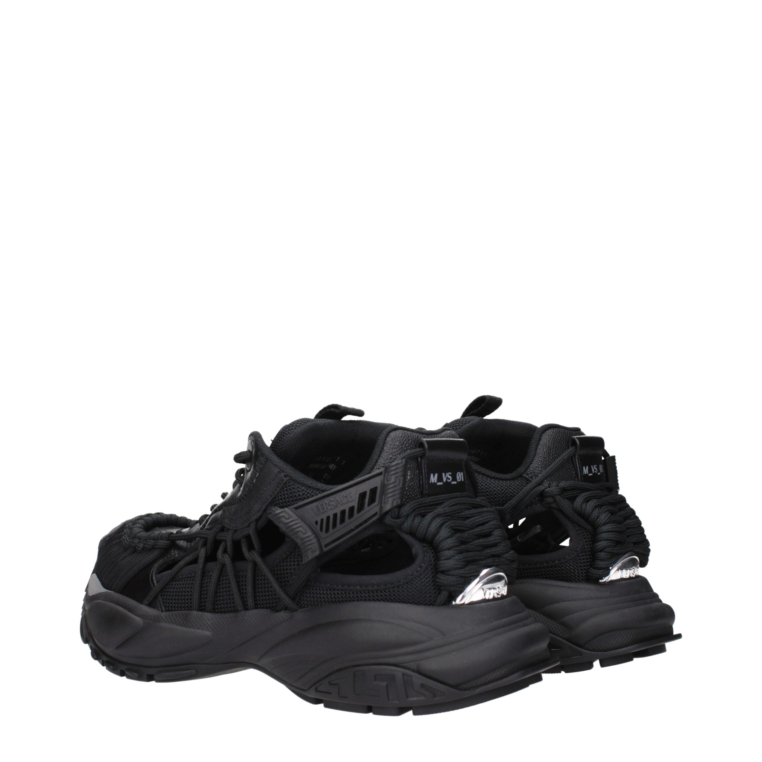 Versace Mercury M_VS_01 Sneaker – Zwart Leer met Greca Zool Versace