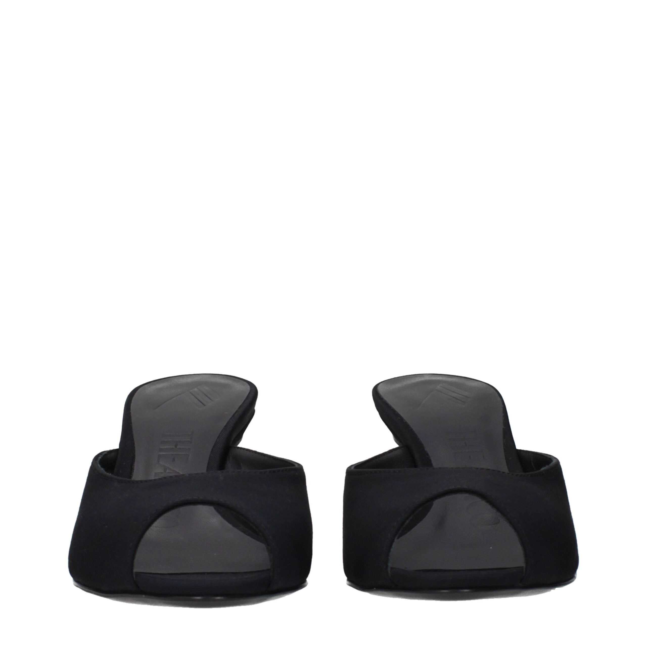 The Attico blackfabricflat verfijnde elegante sandalen
