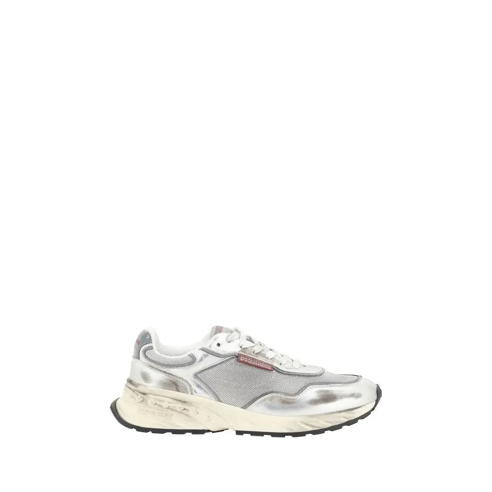 Dsquared² White Calf Leather Bos Taurus Sneakers Dsquared²