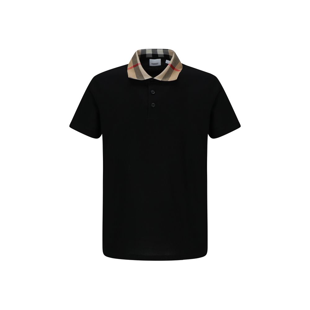 Burberry Black Cotton Polo Shirt Burberry