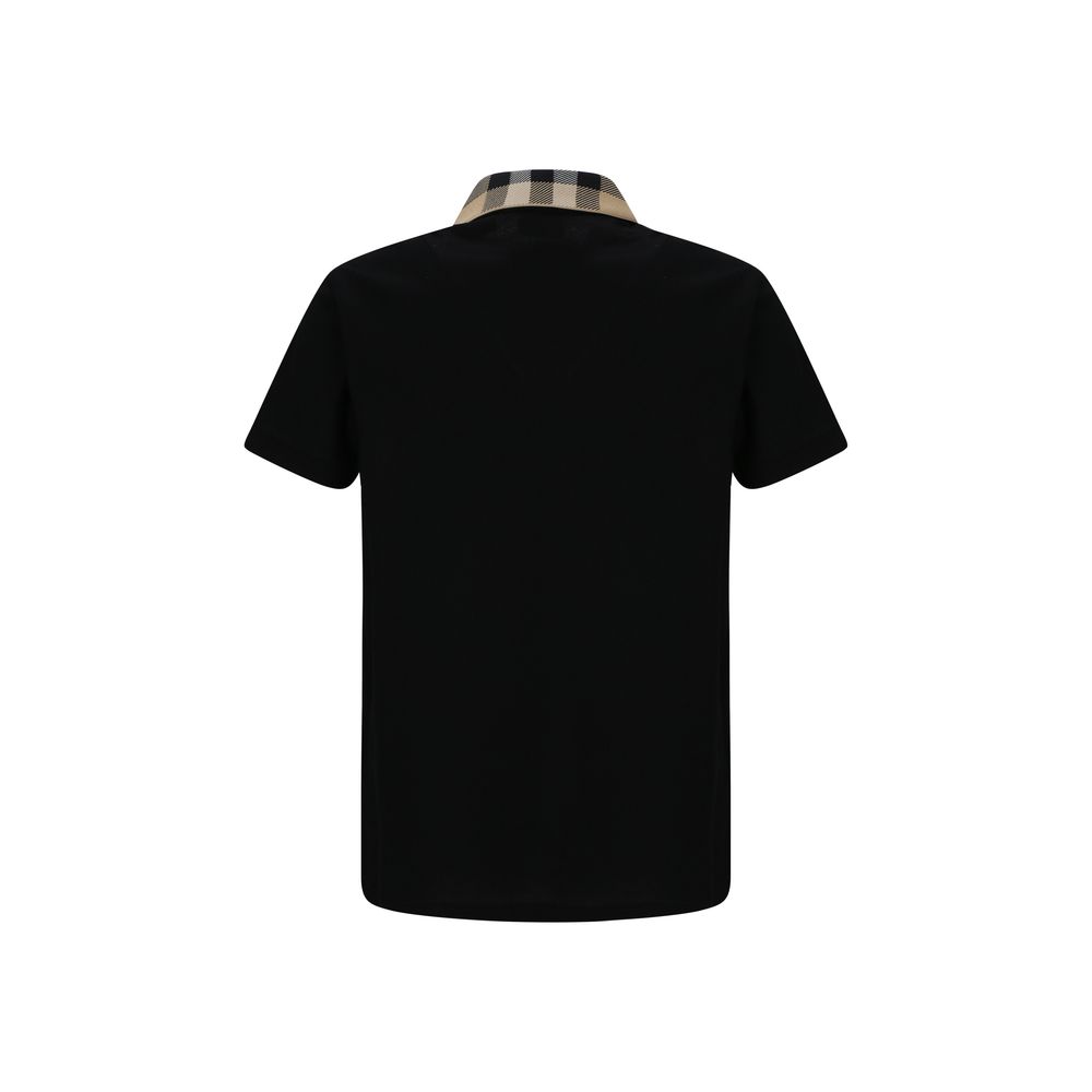 Burberry Black Cotton Polo Shirt Burberry
