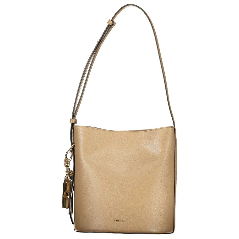 Furla Leather Bucket Bag – Beige Furla