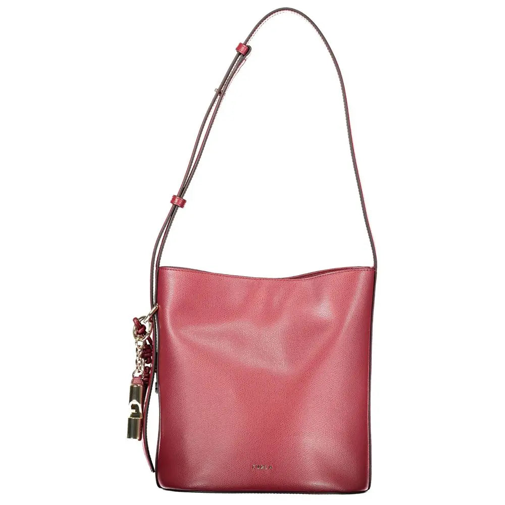 Furla Lara Bucket Bag – Rosso Marrone Leather Furla