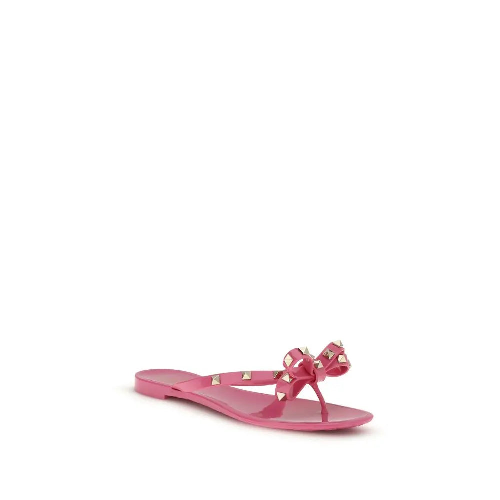 Valentino Garavani PM Thong Rockstud Sandals – Multicolor PVC Valentino Garavani