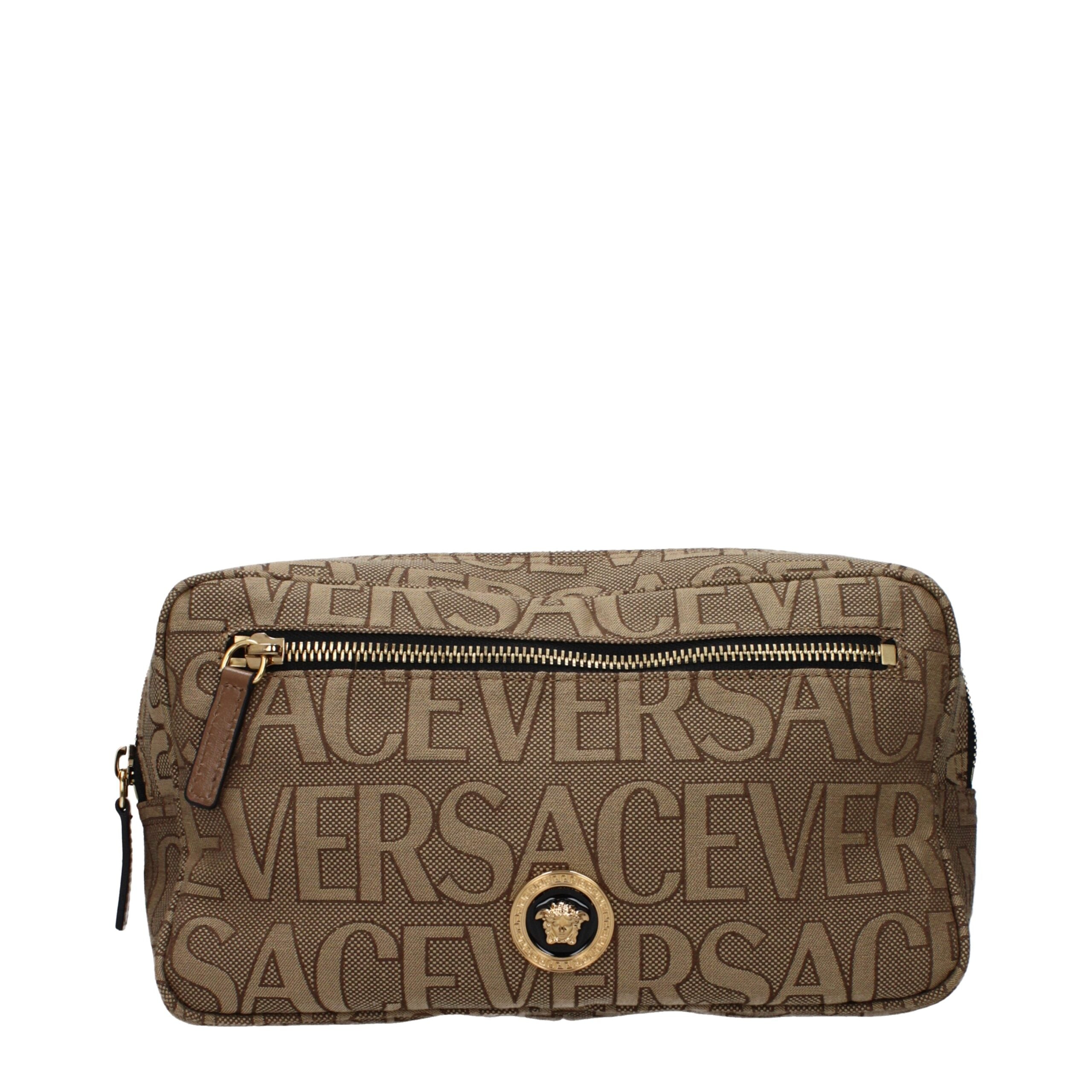 Versace Logo Backpack – Beige Fabric