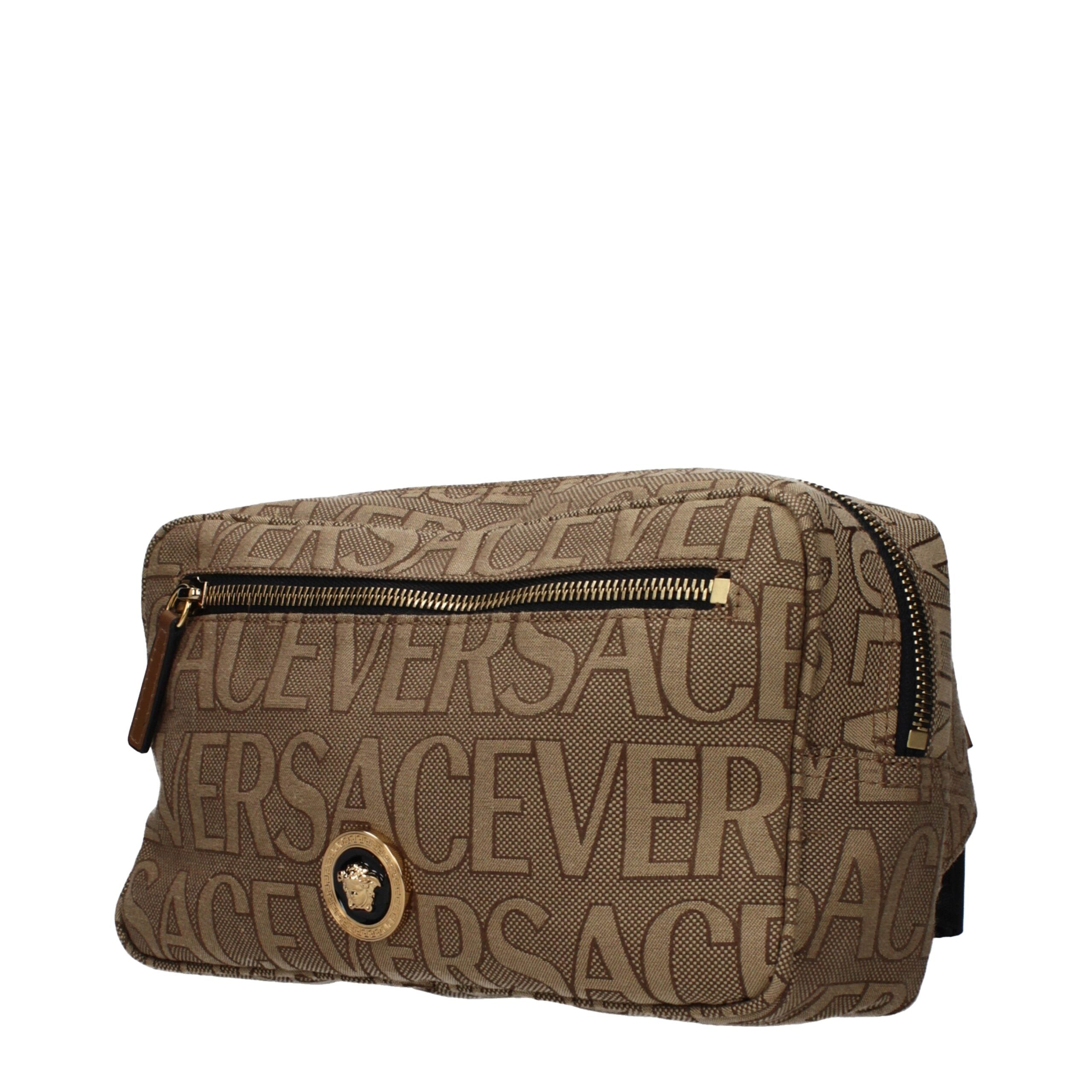 Versace Logo Backpack – Beige Fabric
