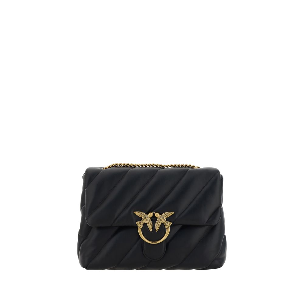 PINKO Black Leather Shoulder Bag PINKO
