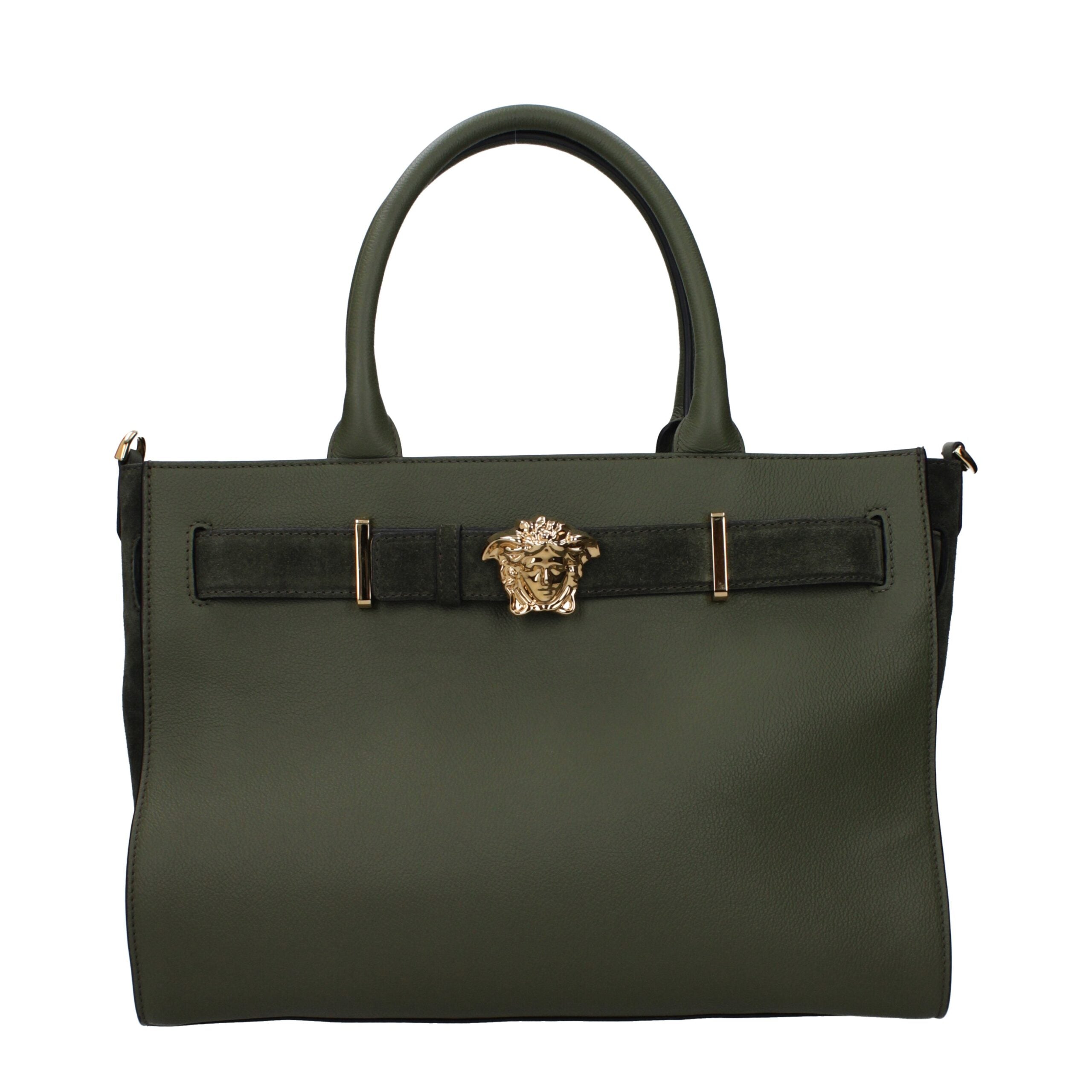 Versace Green Leather Handbag – Vibrant Luxury with Versatile Elegance