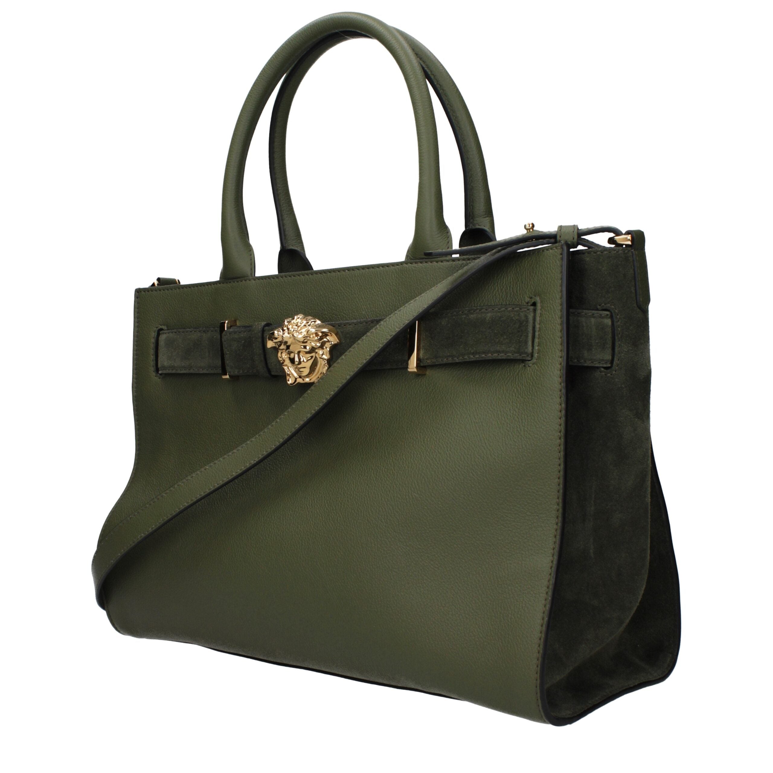 Versace Green Leather Handbag – Vibrant Luxury with Versatile Elegance