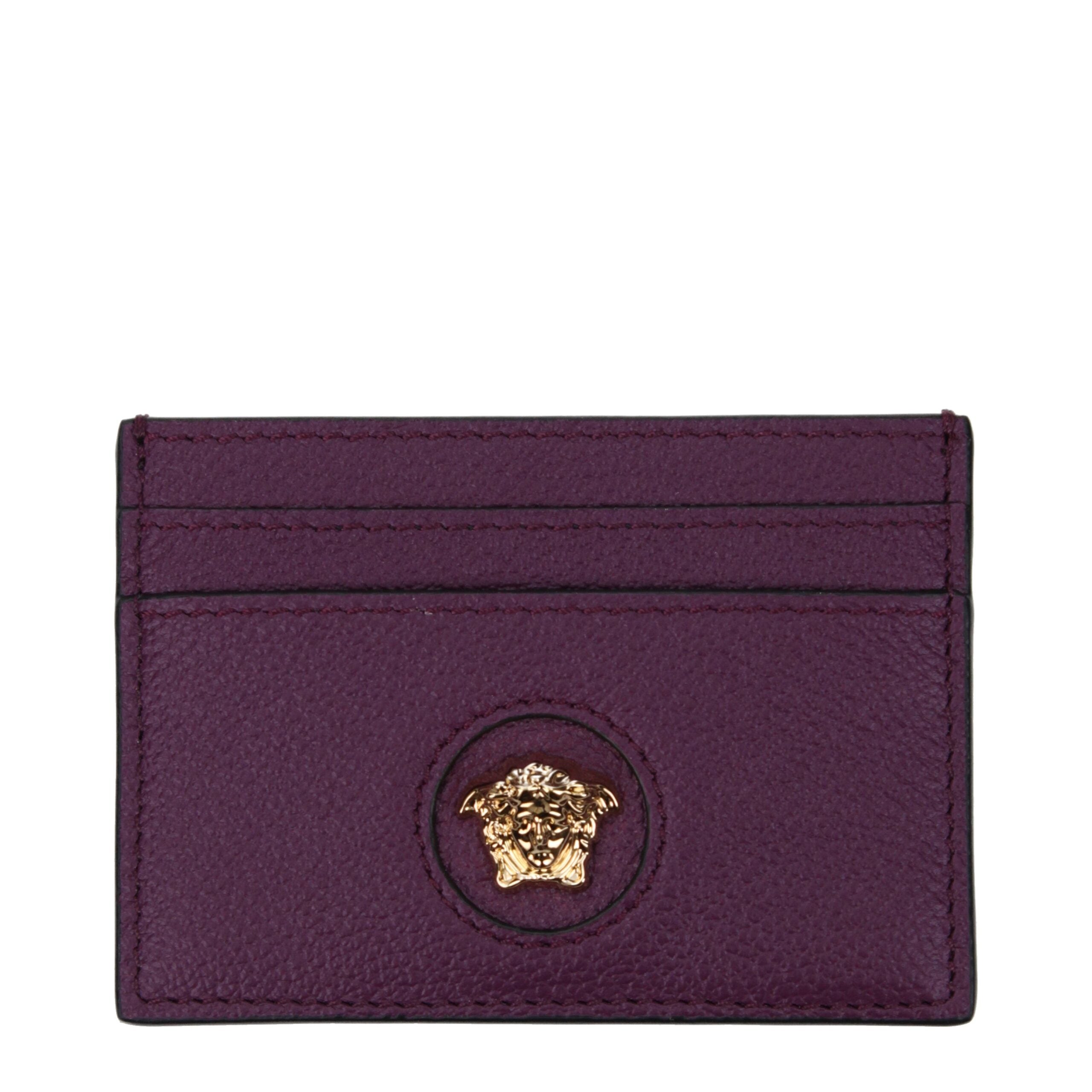 Versace Purple Leather Document Holder – Medusa Detail