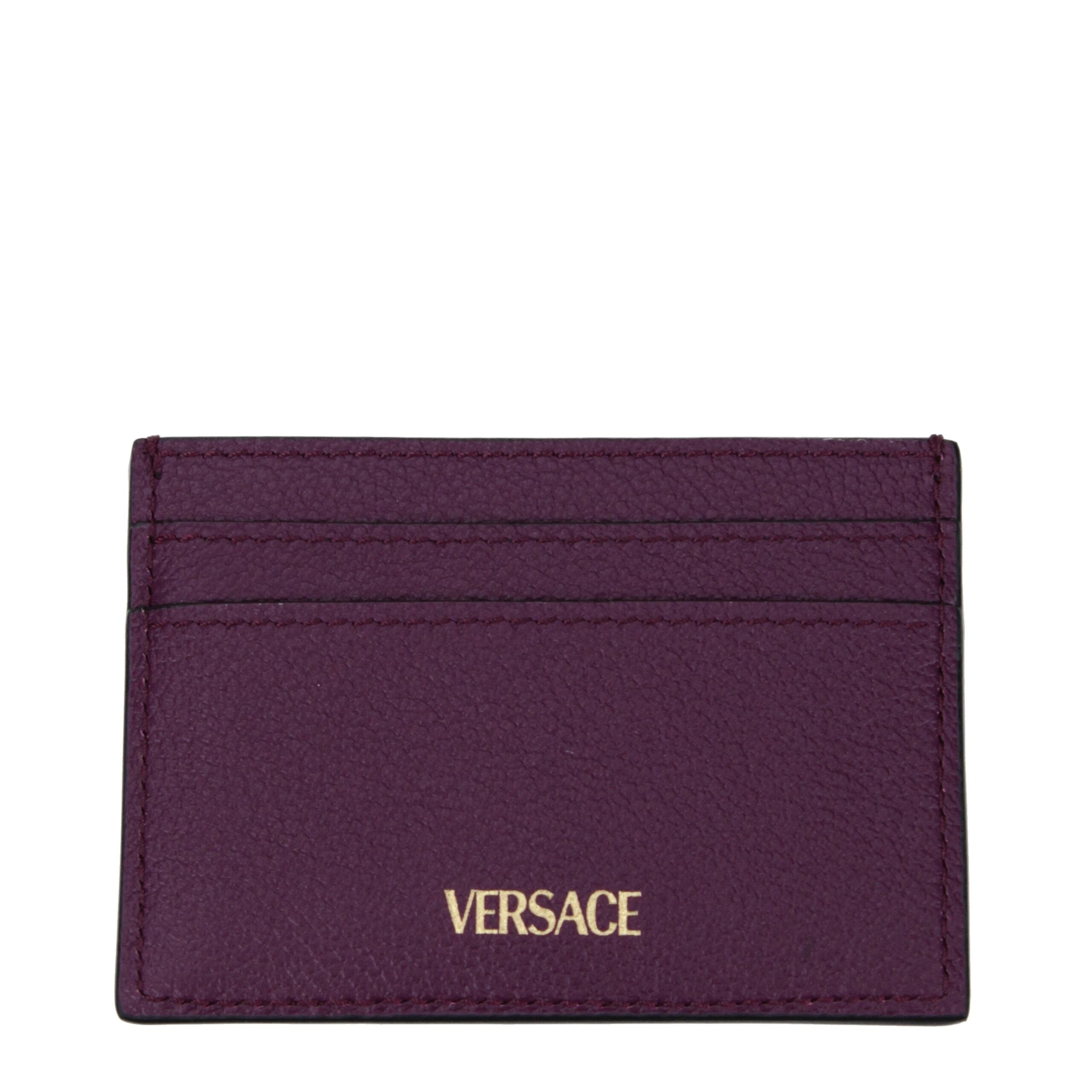 Versace Purple Leather Document Holder – Medusa Detail
