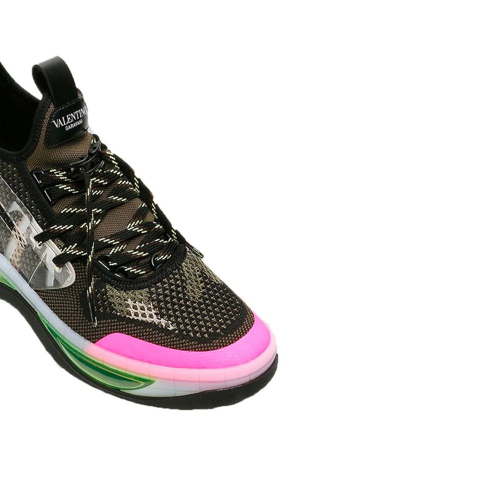 Valentino Garavani Black Fabric Athletic Sneakers Valentino Garavani