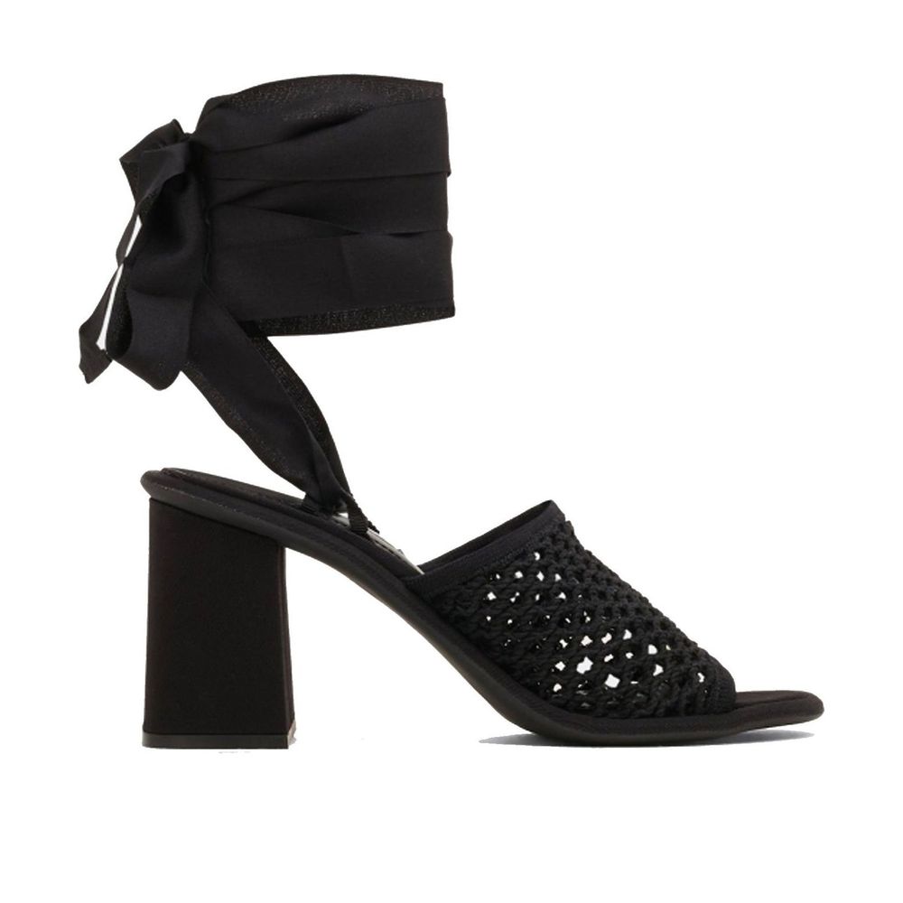 Miu Miu Black Fabric Strap-On Sandals Miu Miu