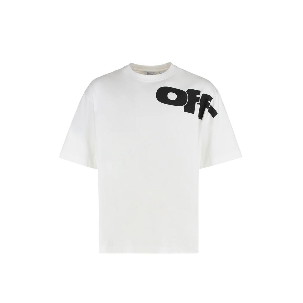 Off-White White Cotton T-Shirt Off-White