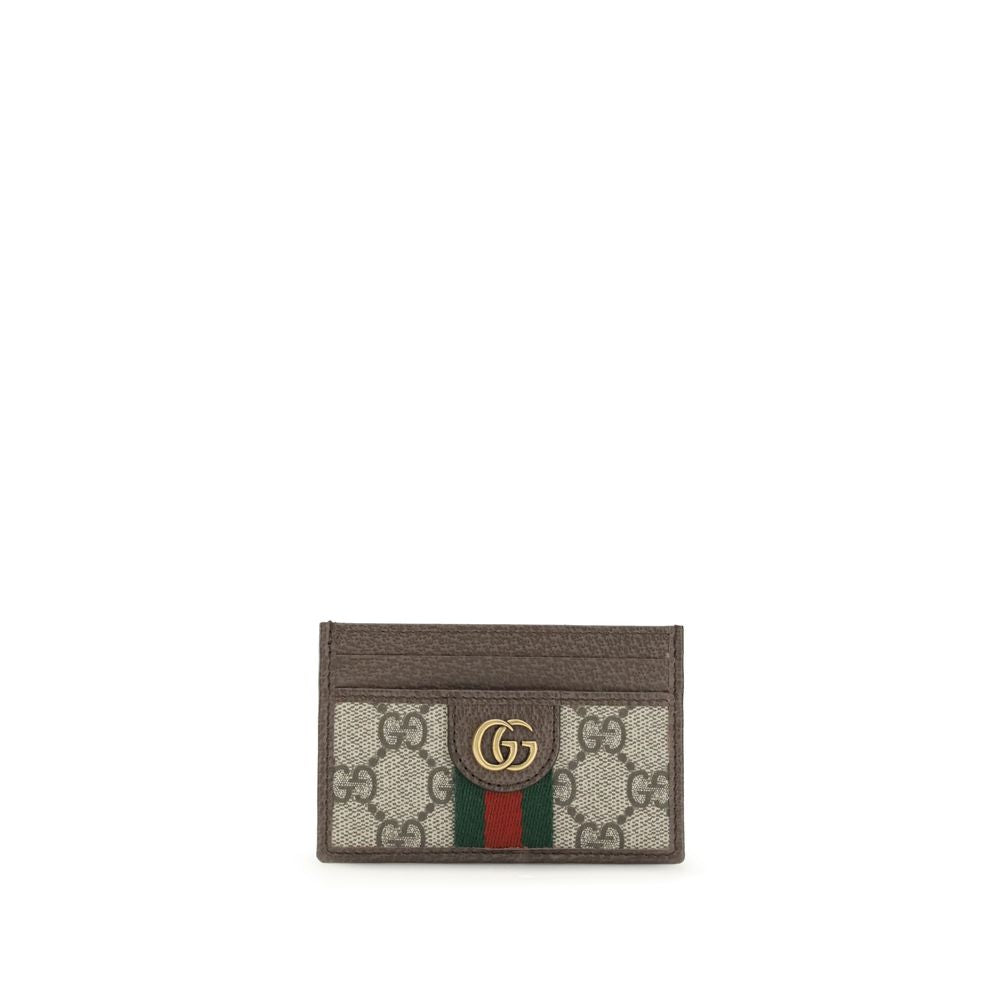 Gucci Ophidia Card Holder – GG Canvas, Web Stripe & Double G Emblem