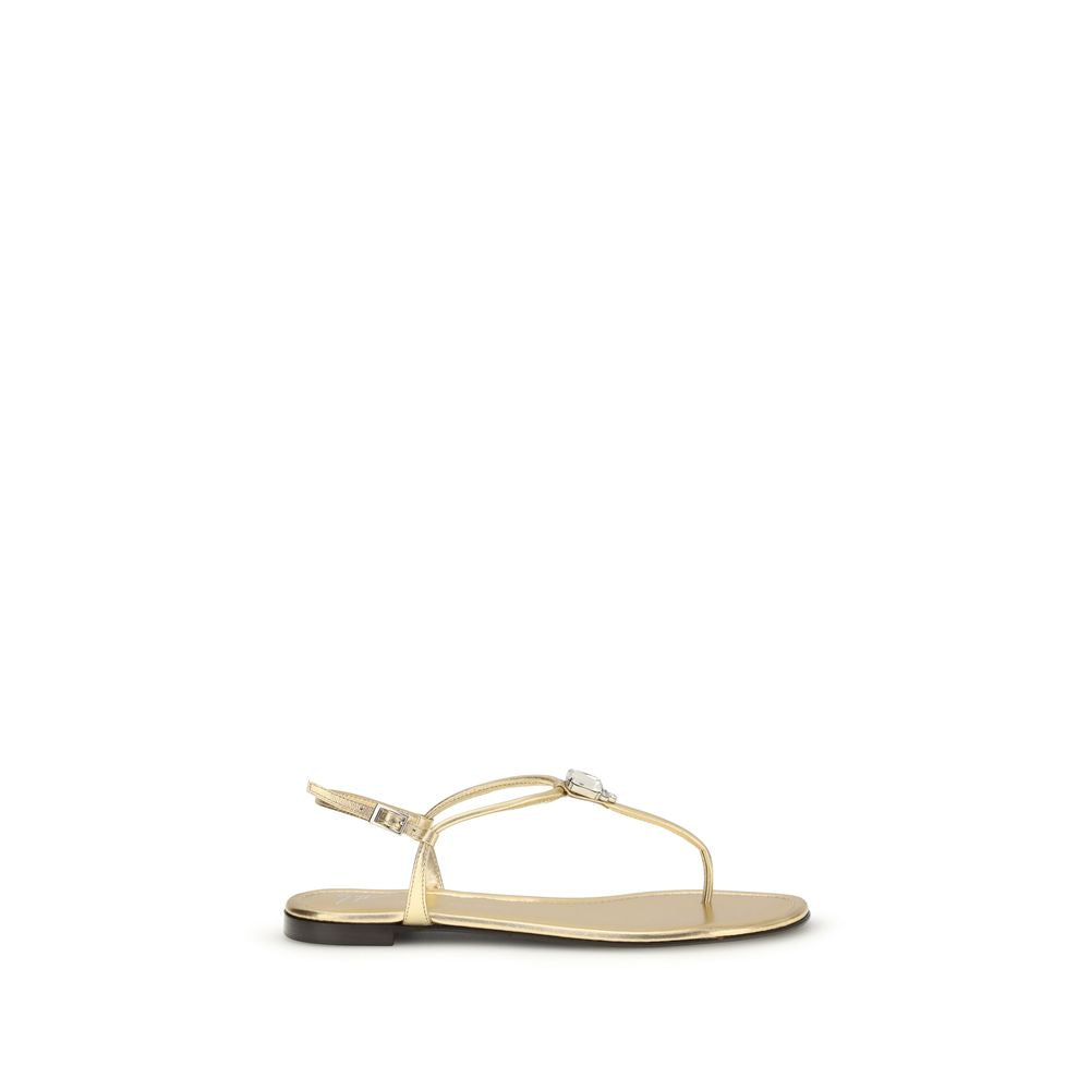 Giuseppe Zanotti Pia Mizuki Gold Sandals – Radiant Luxury in Sleek Metallic Leather