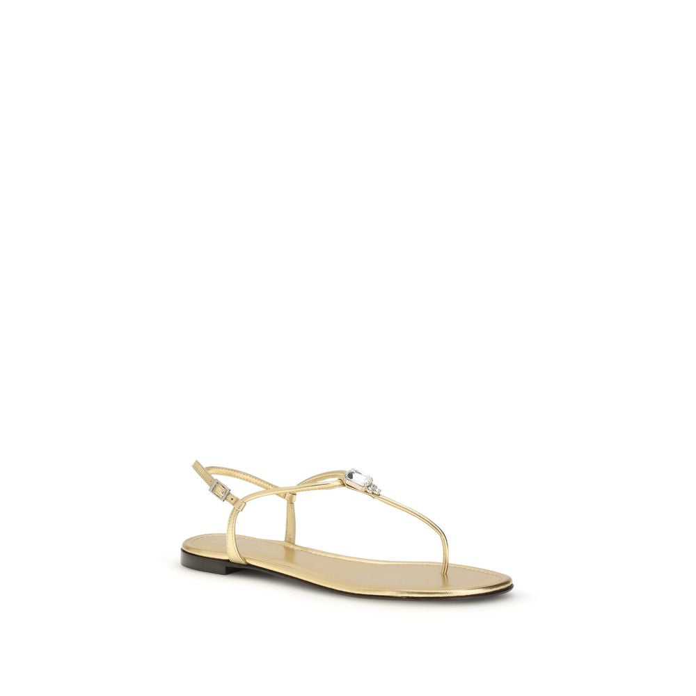 Giuseppe Zanotti Pia Mizuki Gold Sandals – Radiant Luxury in Sleek Metallic Leather