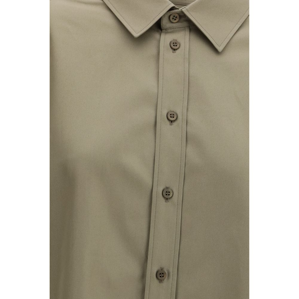 Balenciaga Lace-Up Shirt Katoenen Gabardine Overhemd