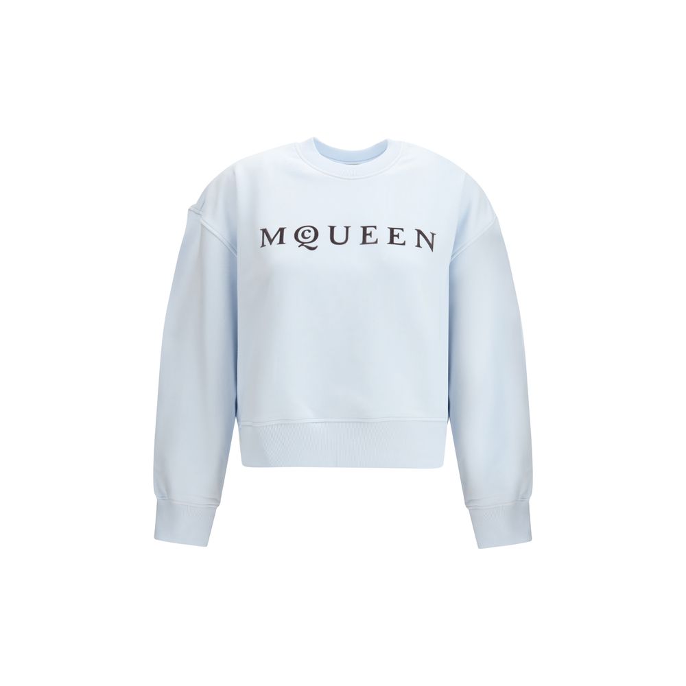 Alexander McQueen Sweatshirt Lichtblauw met Subtiel Logo