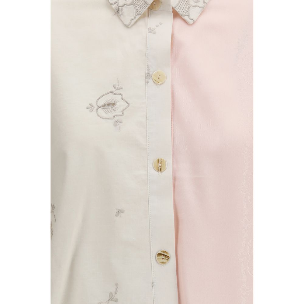 E.L.V. DENIM multicolor katoen patroonontwerp shirt