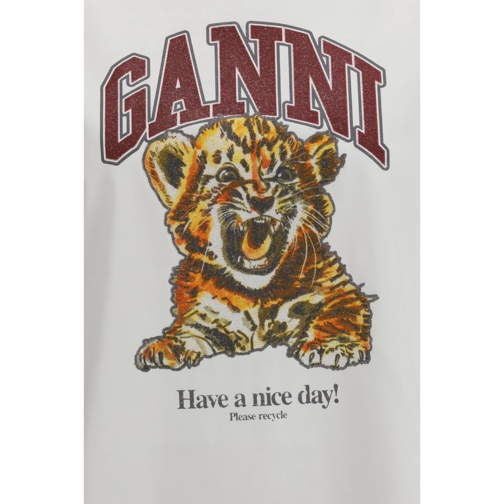 Ganni Beaded Tiger Graphic T-Shirt