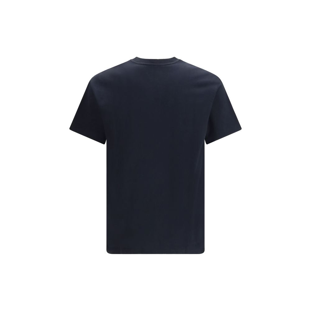 Givenchy Blue Cotton T-Shirt Met Logo Paris Tone-on-Tone Jacquard
