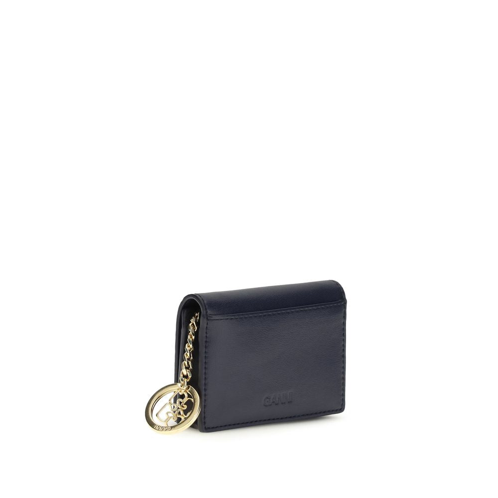 Ganni bearprint handcrafted leather wallet