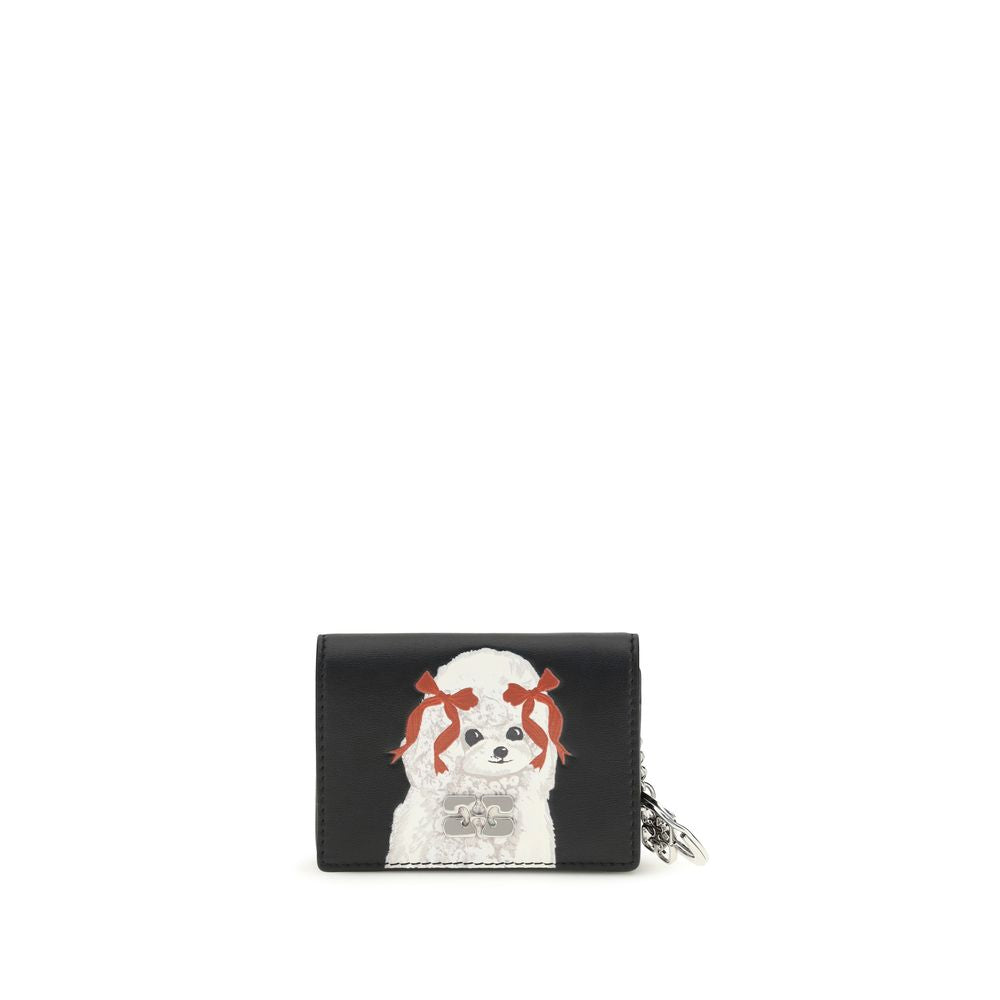 Ganni Poodle Print Card Holder