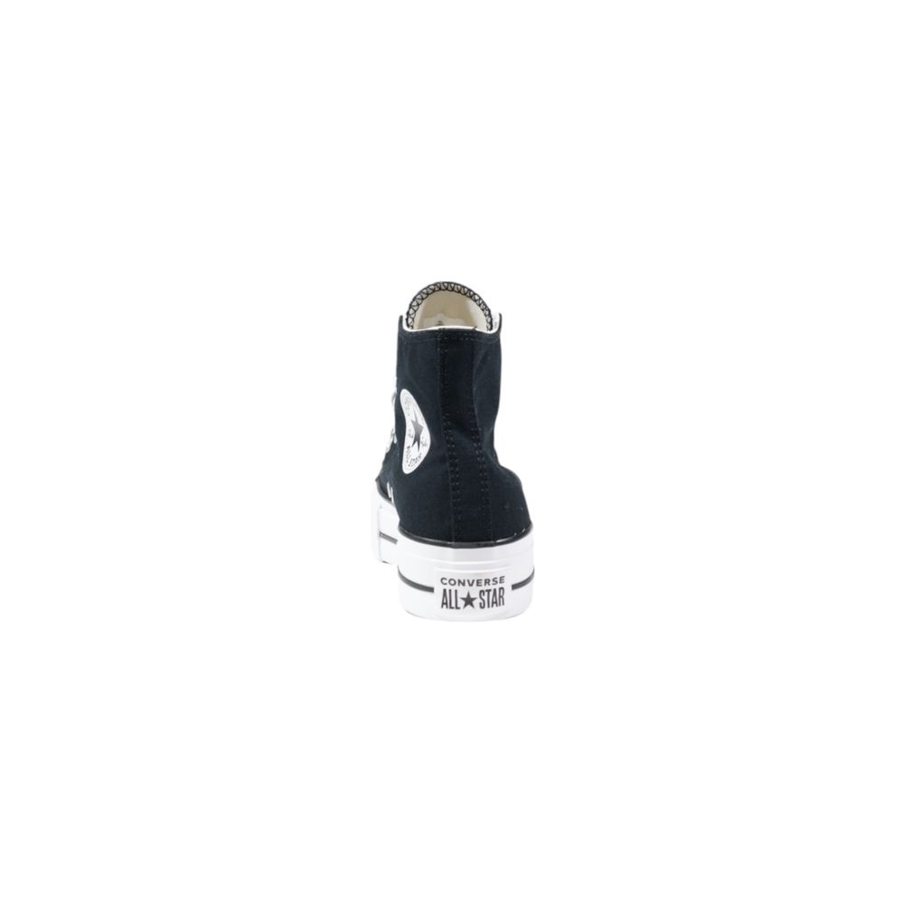 Converse platform hoge top sneakers zwartpolyester