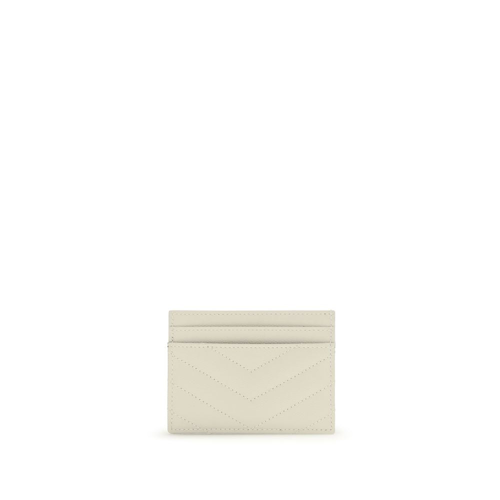 Saint Laurent bos taurus matelassébeige kaarthouder