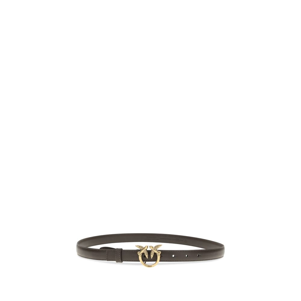 Pinko love berry riem donkerbruinekalfsleer elegantie