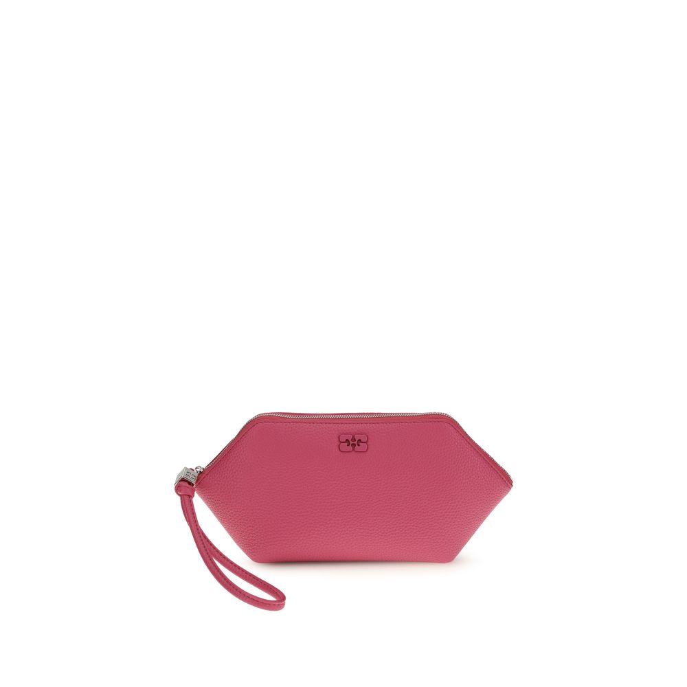 Ganni pouch bou velvet roze